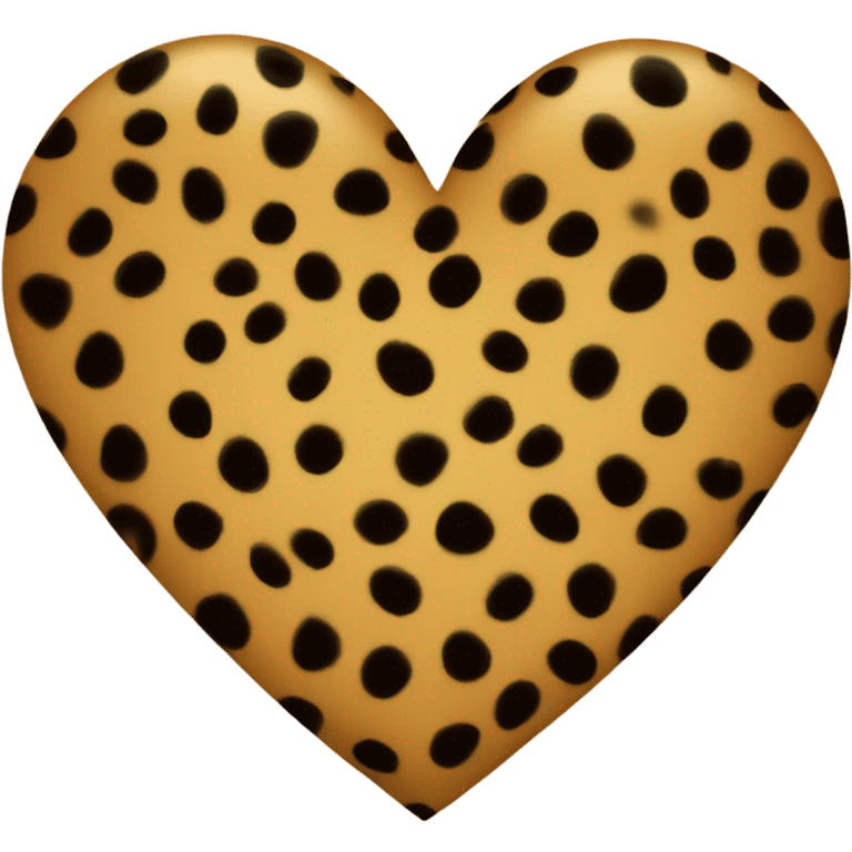 Cheetah print heart emoji