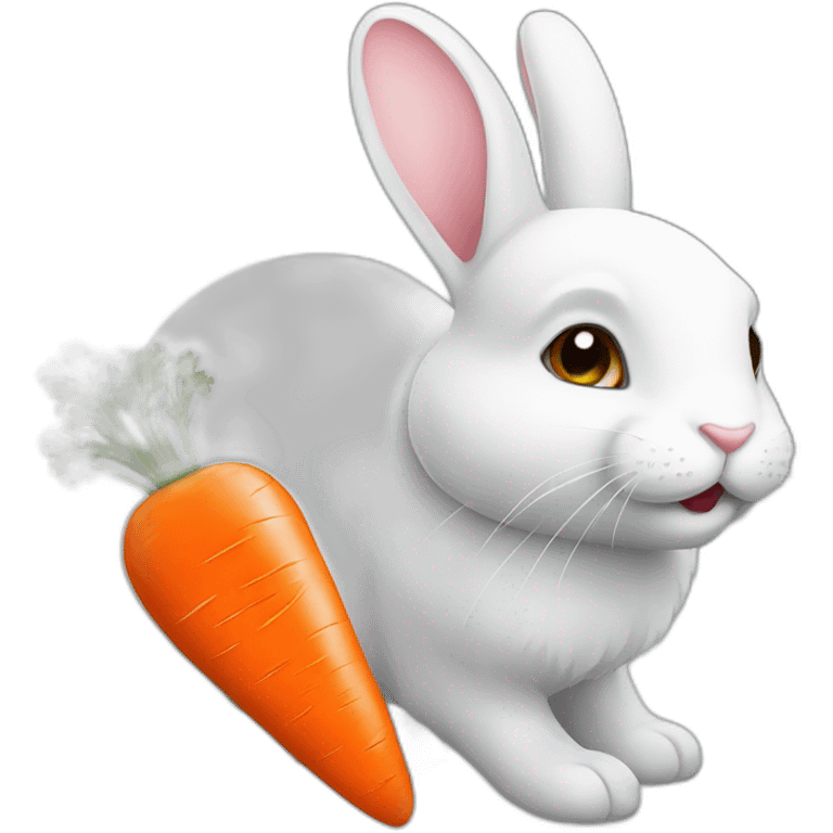 bunny with carrot emoji