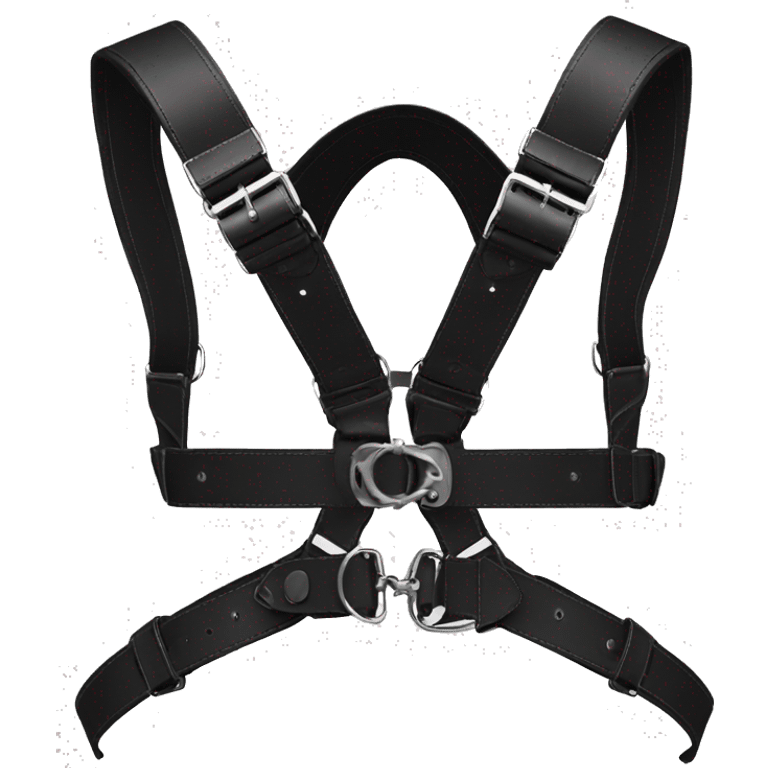 Black fashion chest leather harness emoji