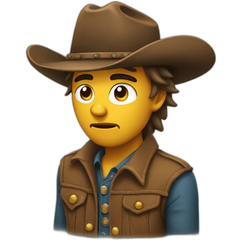 sobbing cowboy emoji