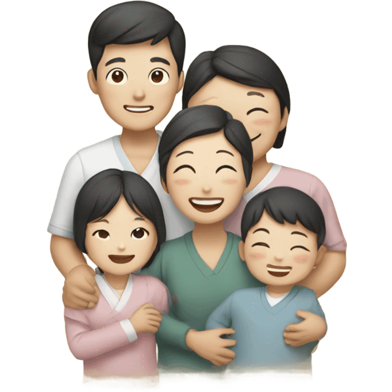 A loving Korean family emoji. emoji