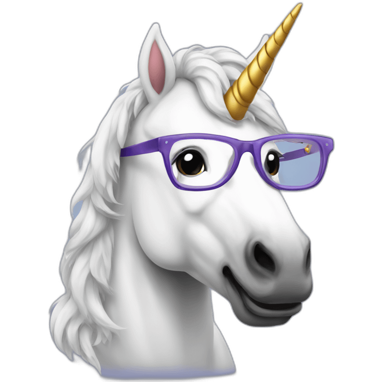 unicorn with glasses emoji