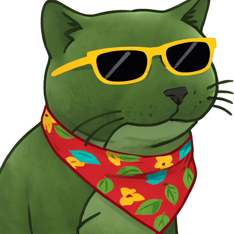 Cat with sunglasses emoji