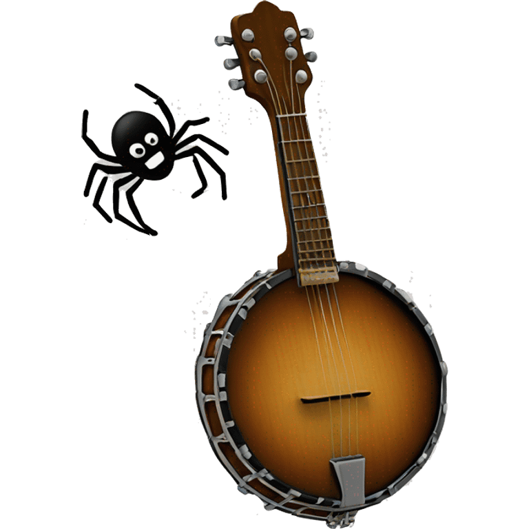 Banjo with a tiny spider on it  emoji