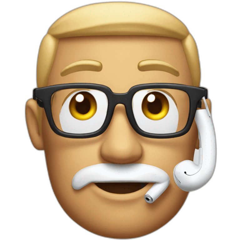 iPhone avec des airpods emoji