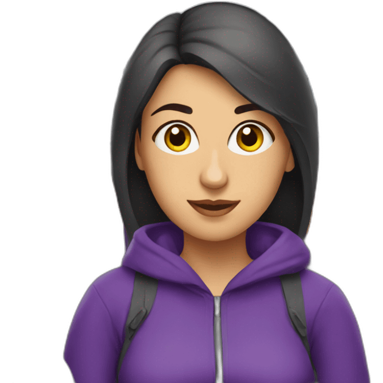 Armenian women in purple clothing in the BUS emoji