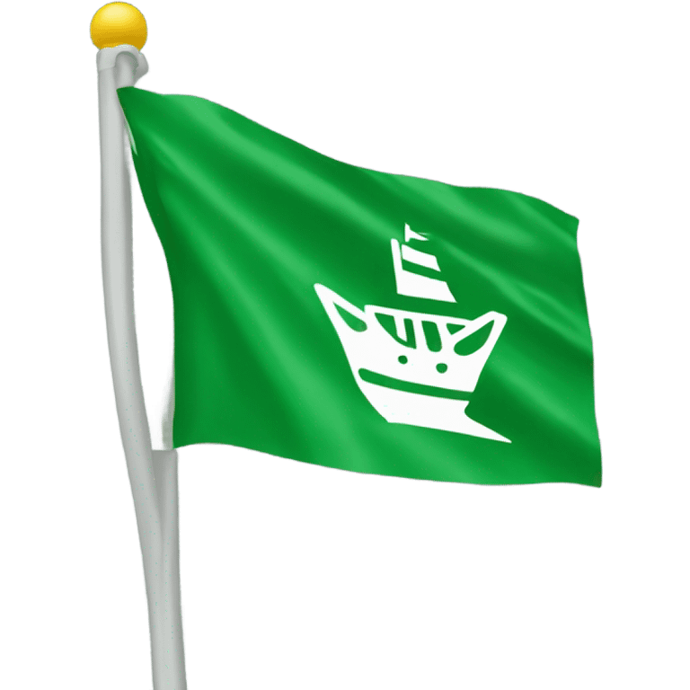 Green flag written hms  emoji