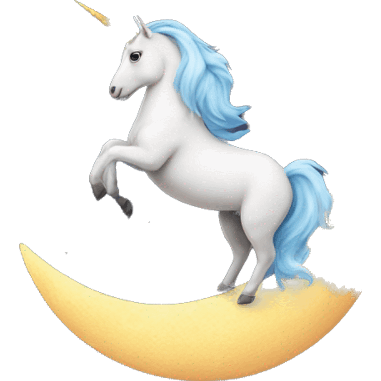 Unicorn on the moon emoji