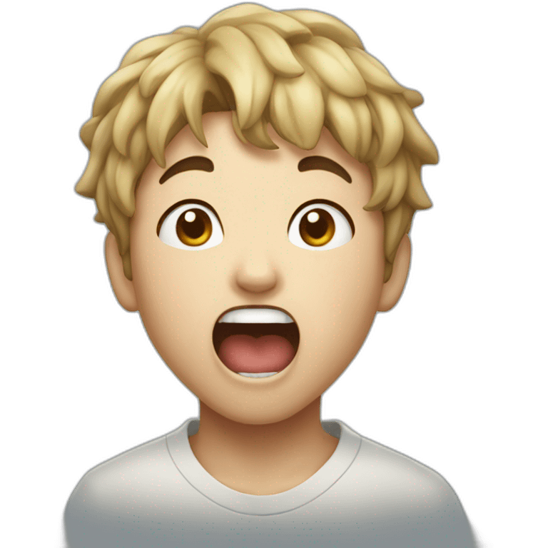 Korean boy screaming OTTAKU emoji