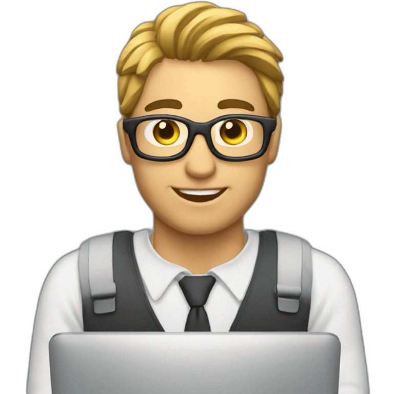 Trader on his computer emoji