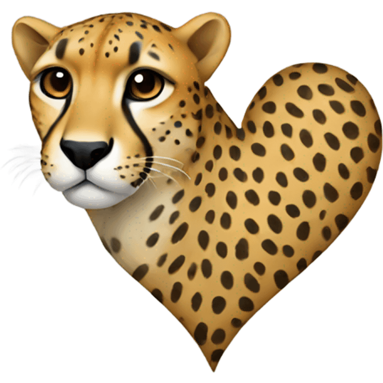 Cheetah heart emoji