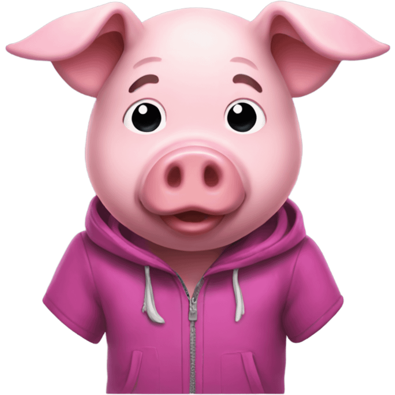 A pig wearing a squid games clothes emoji