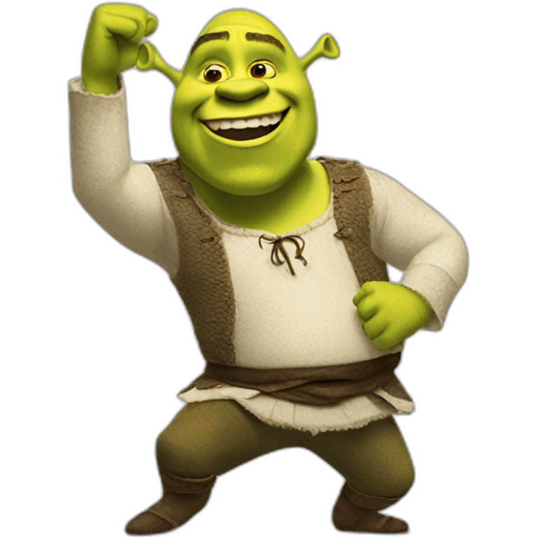 Shrek dancing emoji