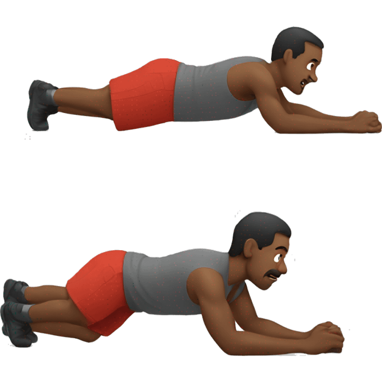 A man do push up emoji