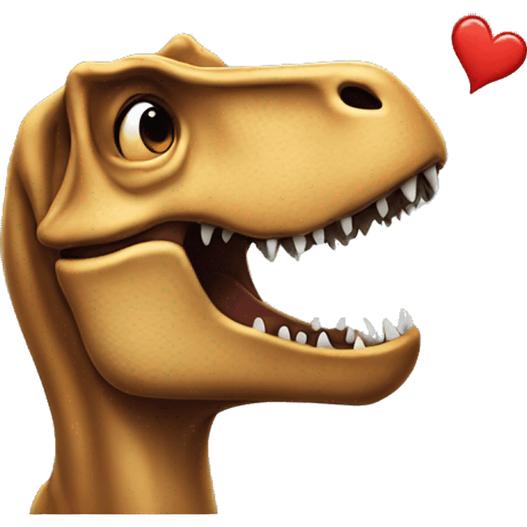 T. rex kissing self  emoji