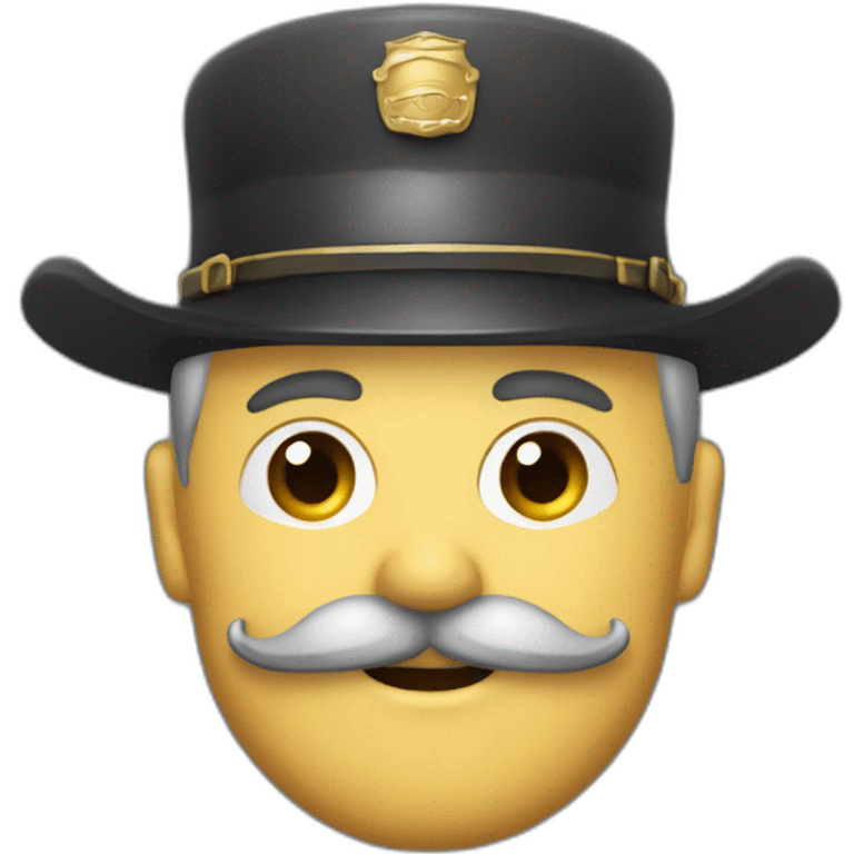 Général avec une moustache carré emoji