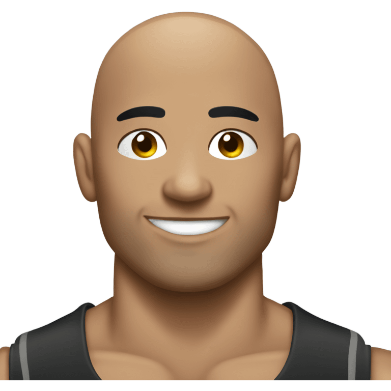 Ball guy with the rock tattoo on his bald head emoji