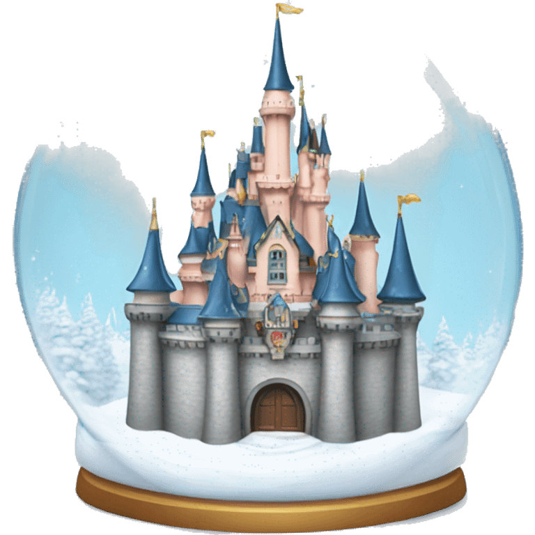 Disney castle in snow globe  emoji