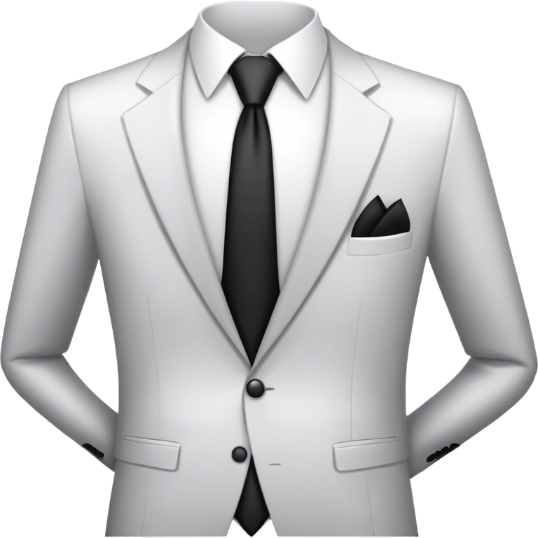 black and white suit and tie square emoji