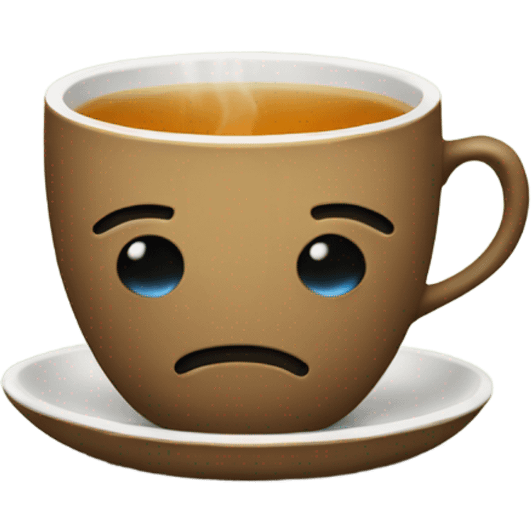 Sad cup of tea emoji