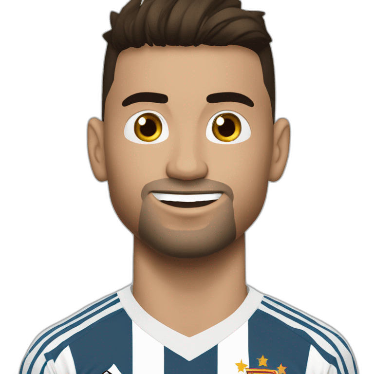 Ronaldo au dessus de Messi emoji