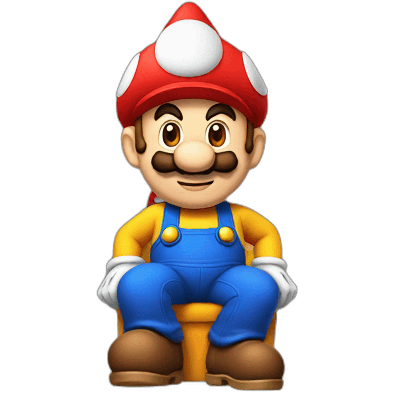 mario with a birthday hat emoji