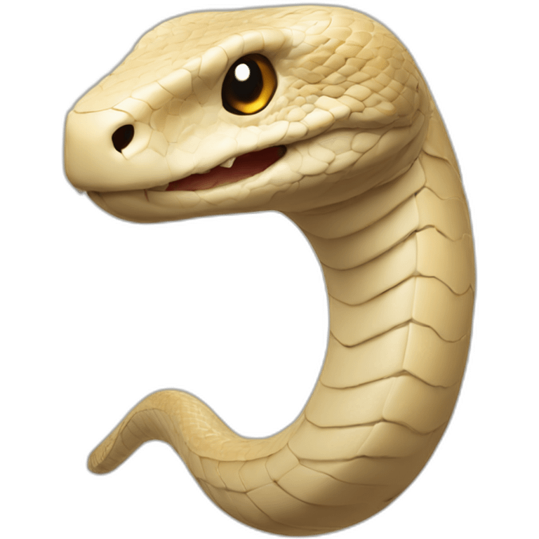 beige snake head profile emoji