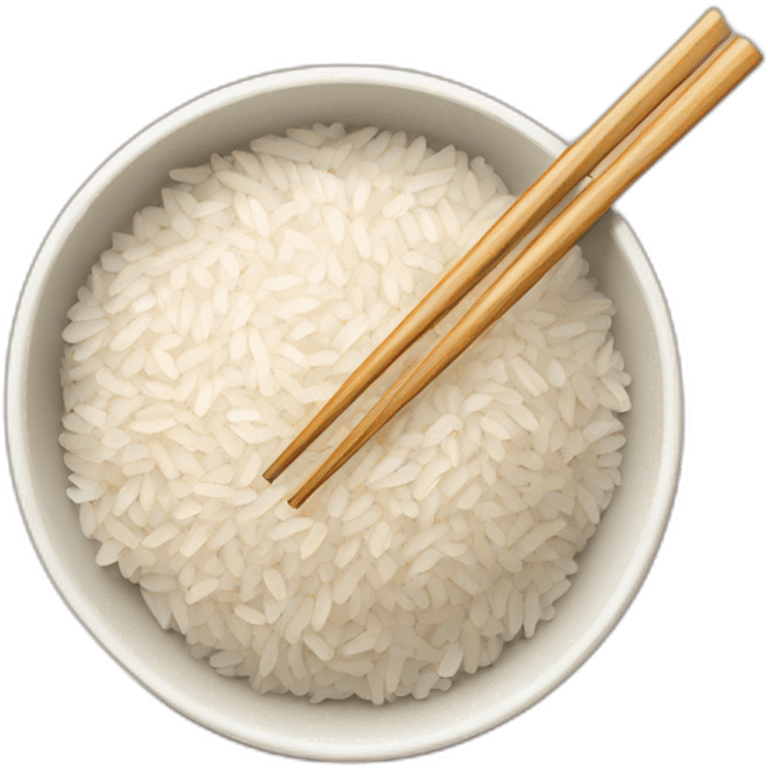 Bowl of rice and chopsticks  emoji