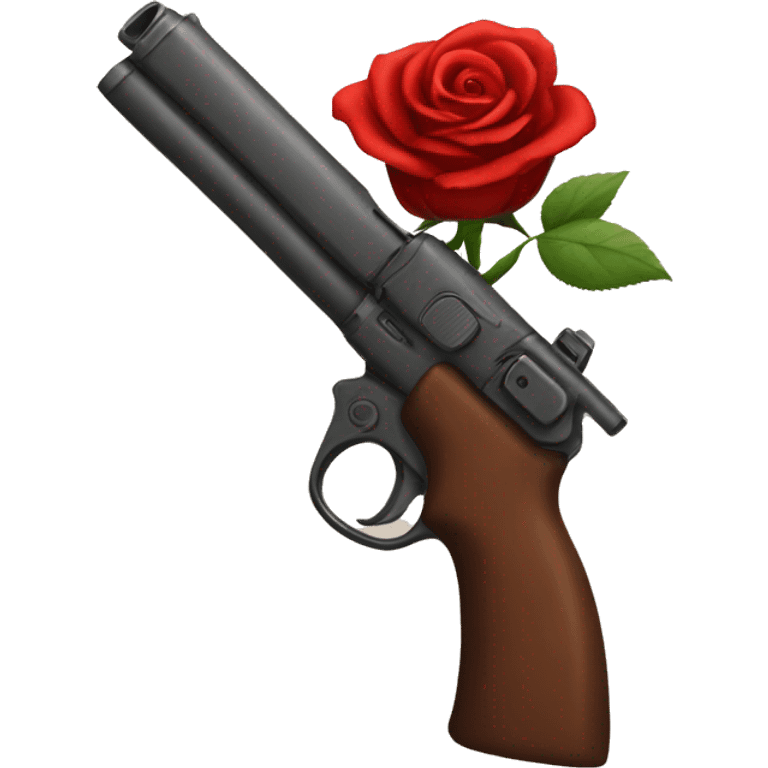 Red rose gun emoji