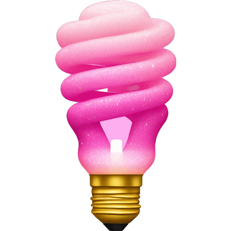 Pink ombre light bulb with glitter  emoji