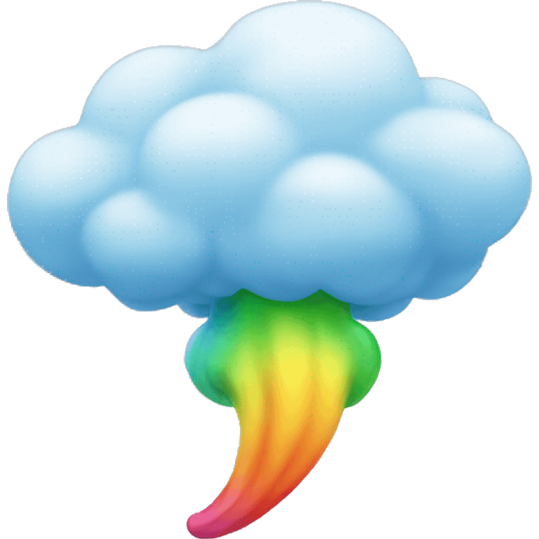 Rainbow fart cloud emoji