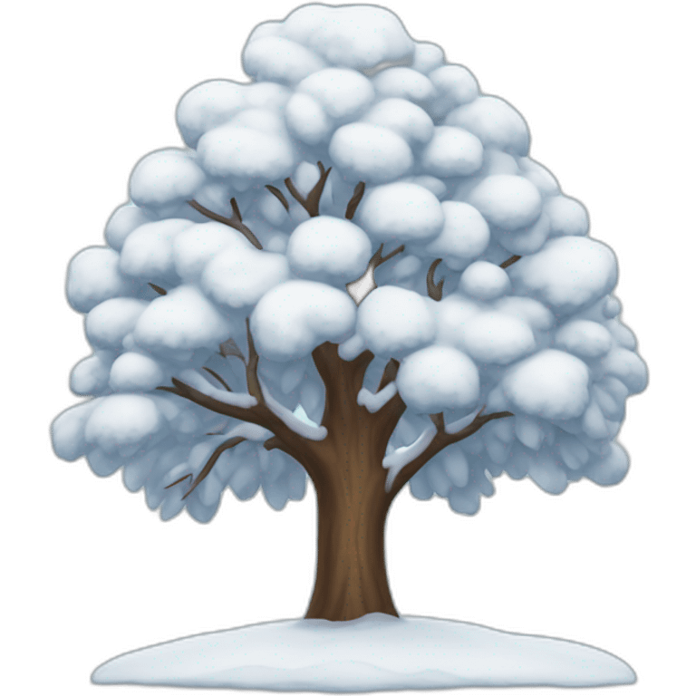 Snowy tree emoji