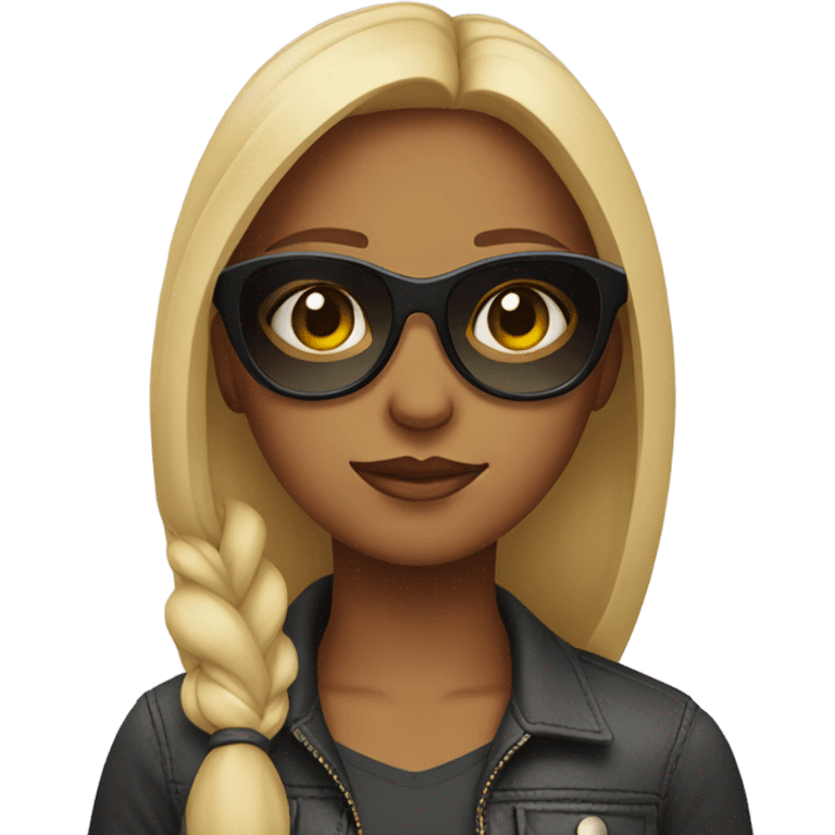 girl in sunglasses portrait emoji