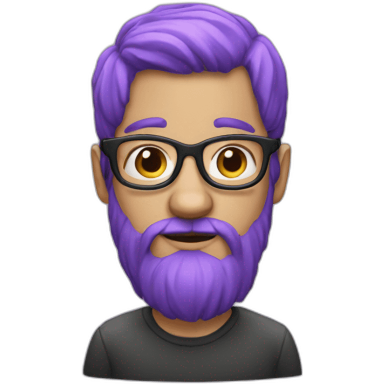 purple haired glasses person emoji