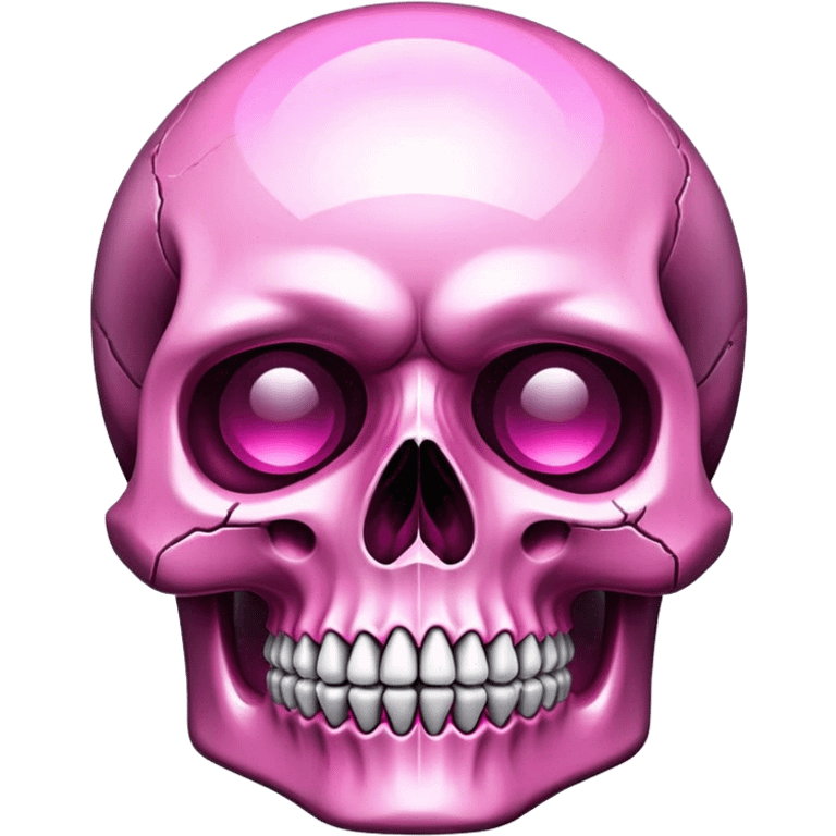 gemstone skull crystal gold pink emoji