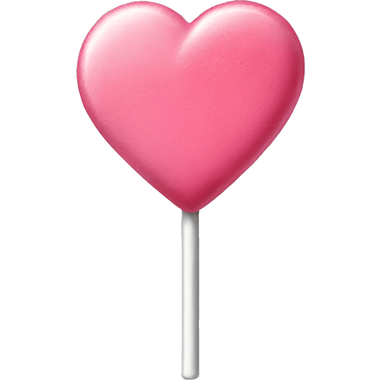 Pink transparent lollipop heart shape emoji