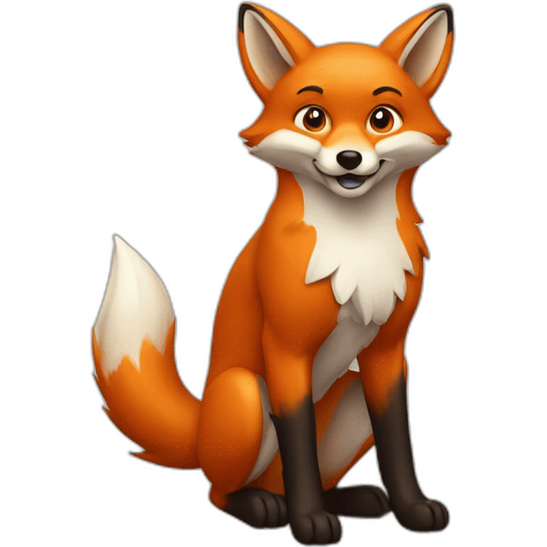 playing fox emoji