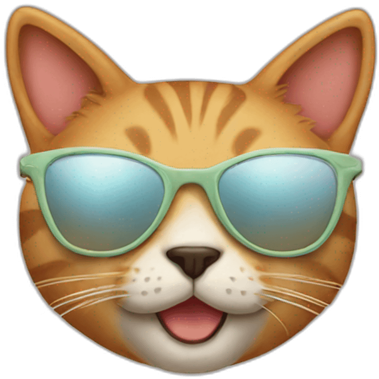 Cat with sunglasses emoji