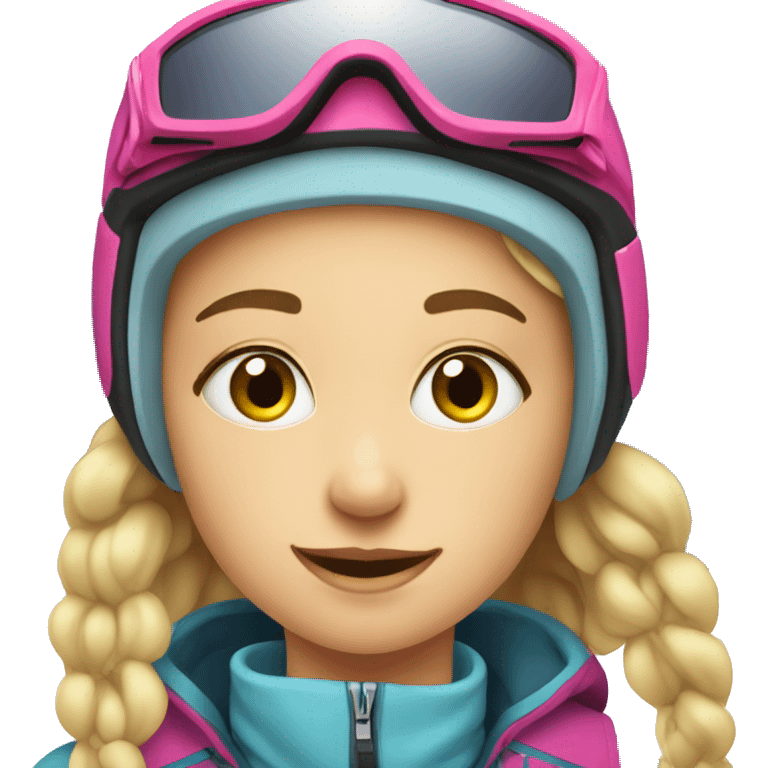 Sweet girls skiing emoji