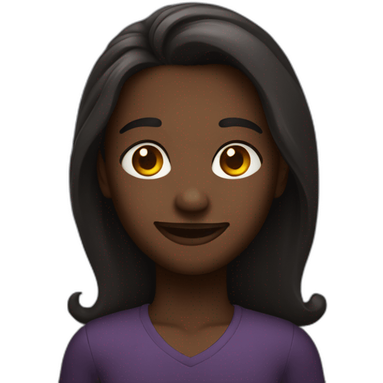 Smirk dark skinned emoji