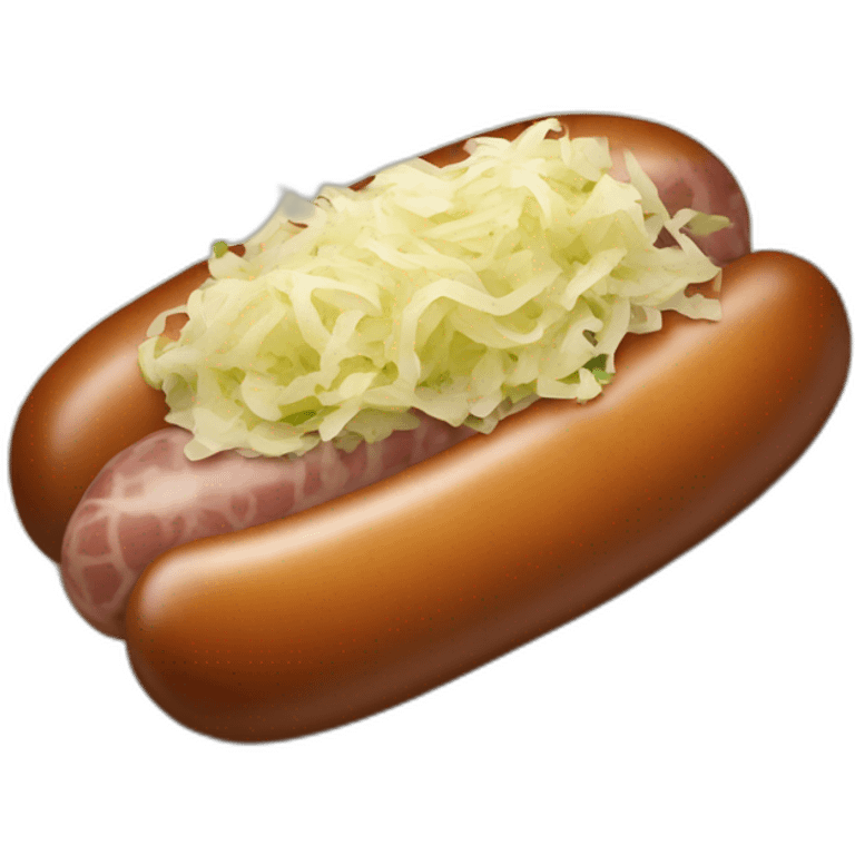 Sausage with sauerkraut emoji