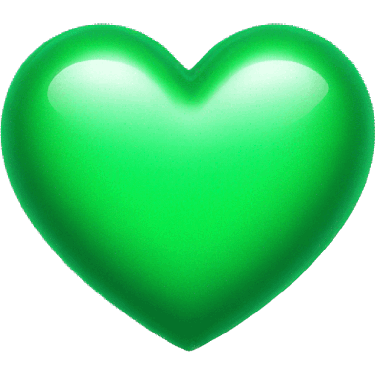 green glossy heart  emoji