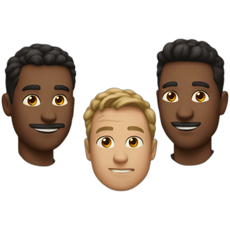 Four guys in a small wirpool emoji