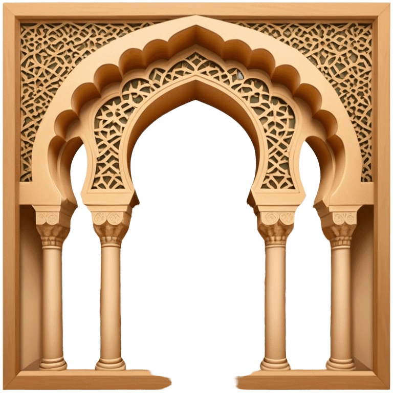 Alhambra Landmark Emoji – Highlighting its Moorish architecture and distinctive arches. emoji