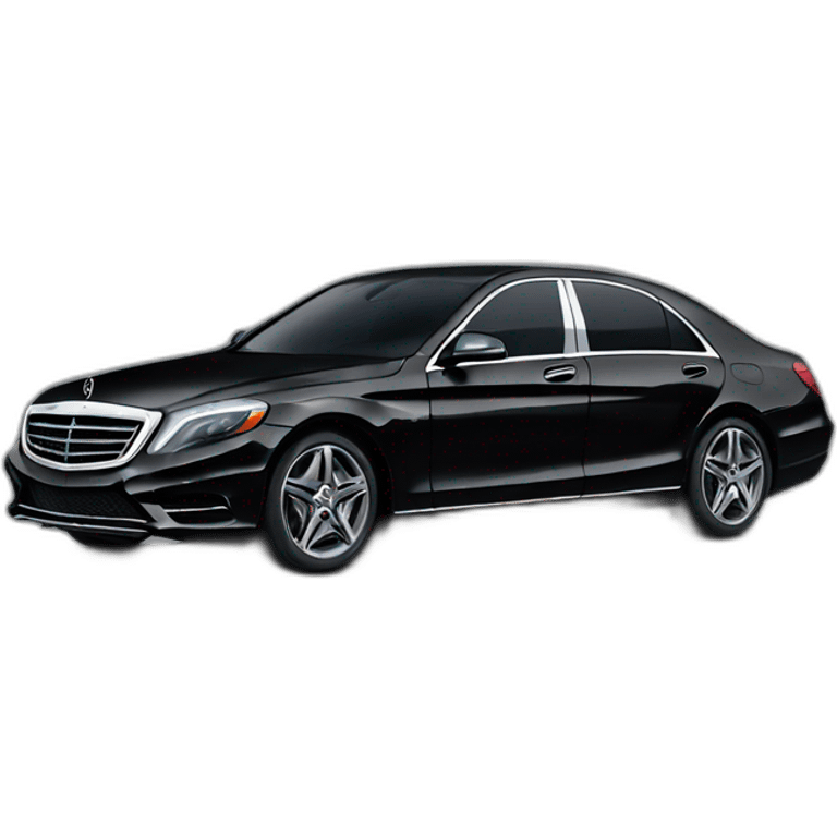 black mercedes benz s class emoji