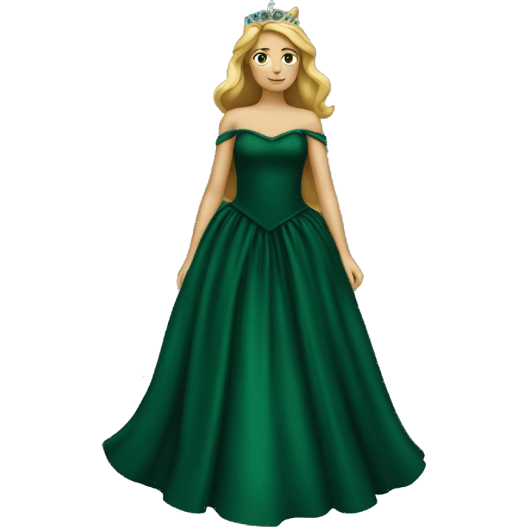 dark green princess dress emoji