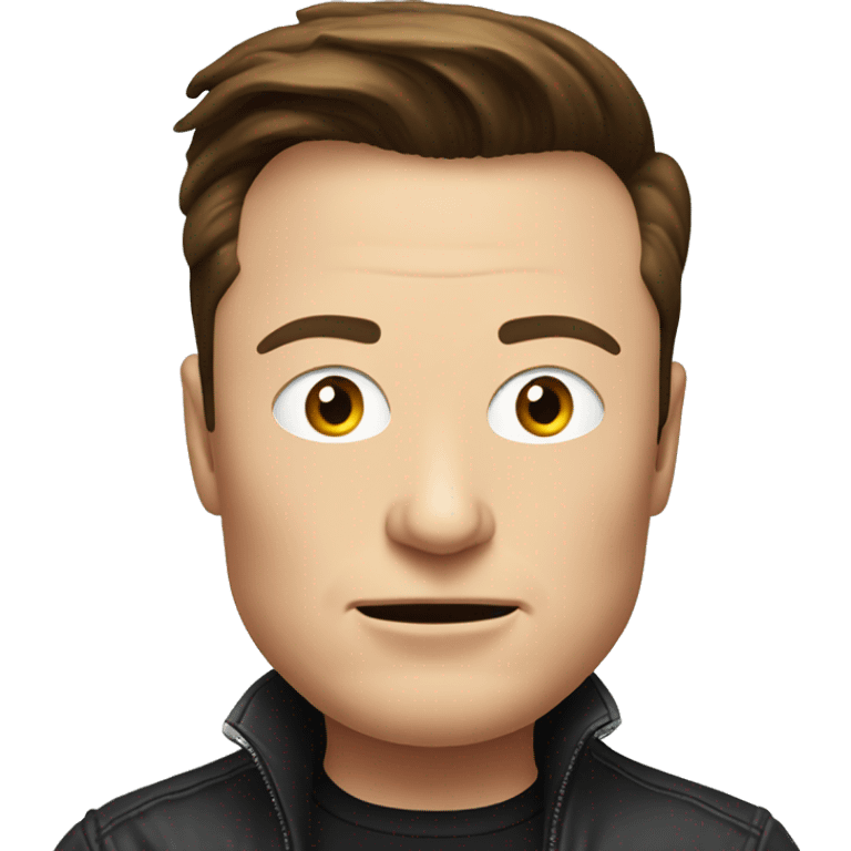 Elon Musk With a humongous forhead emoji