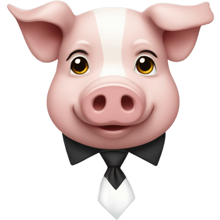 Pig with white tie on forehead  emoji