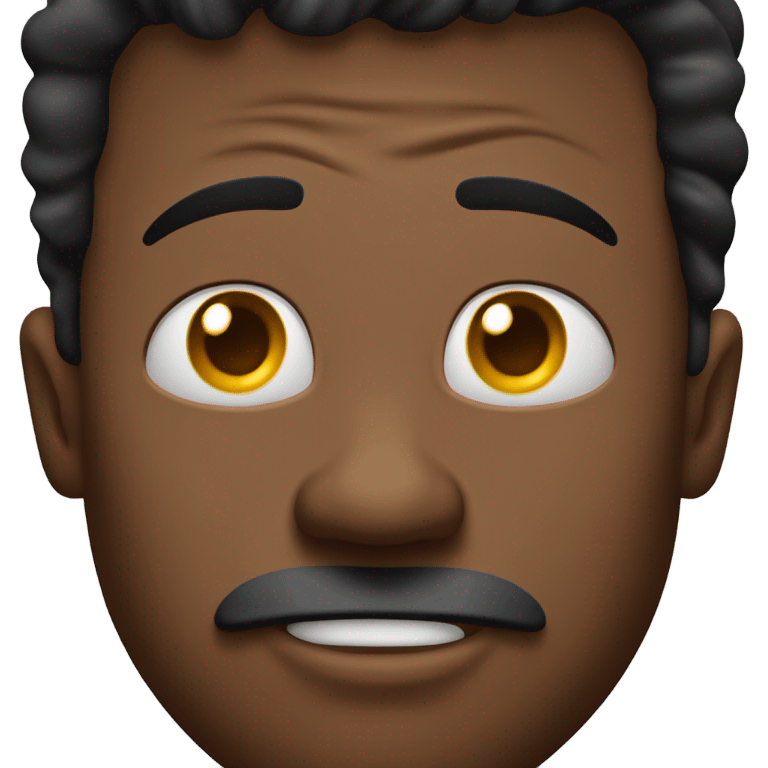 Black man grossed out emoji