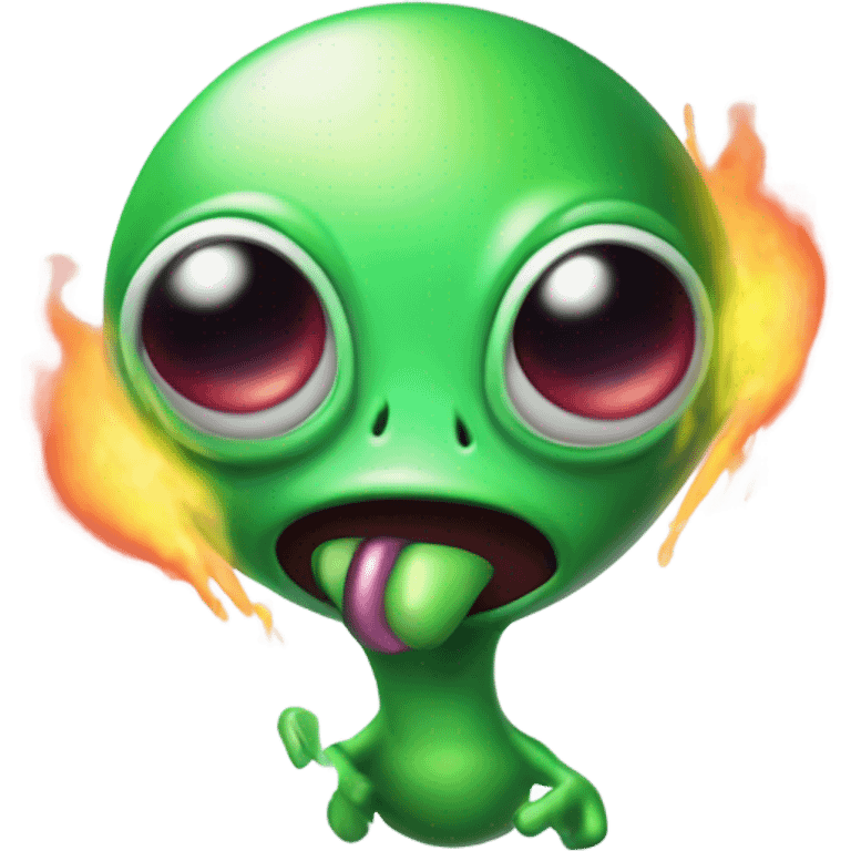 Farting alien emoji